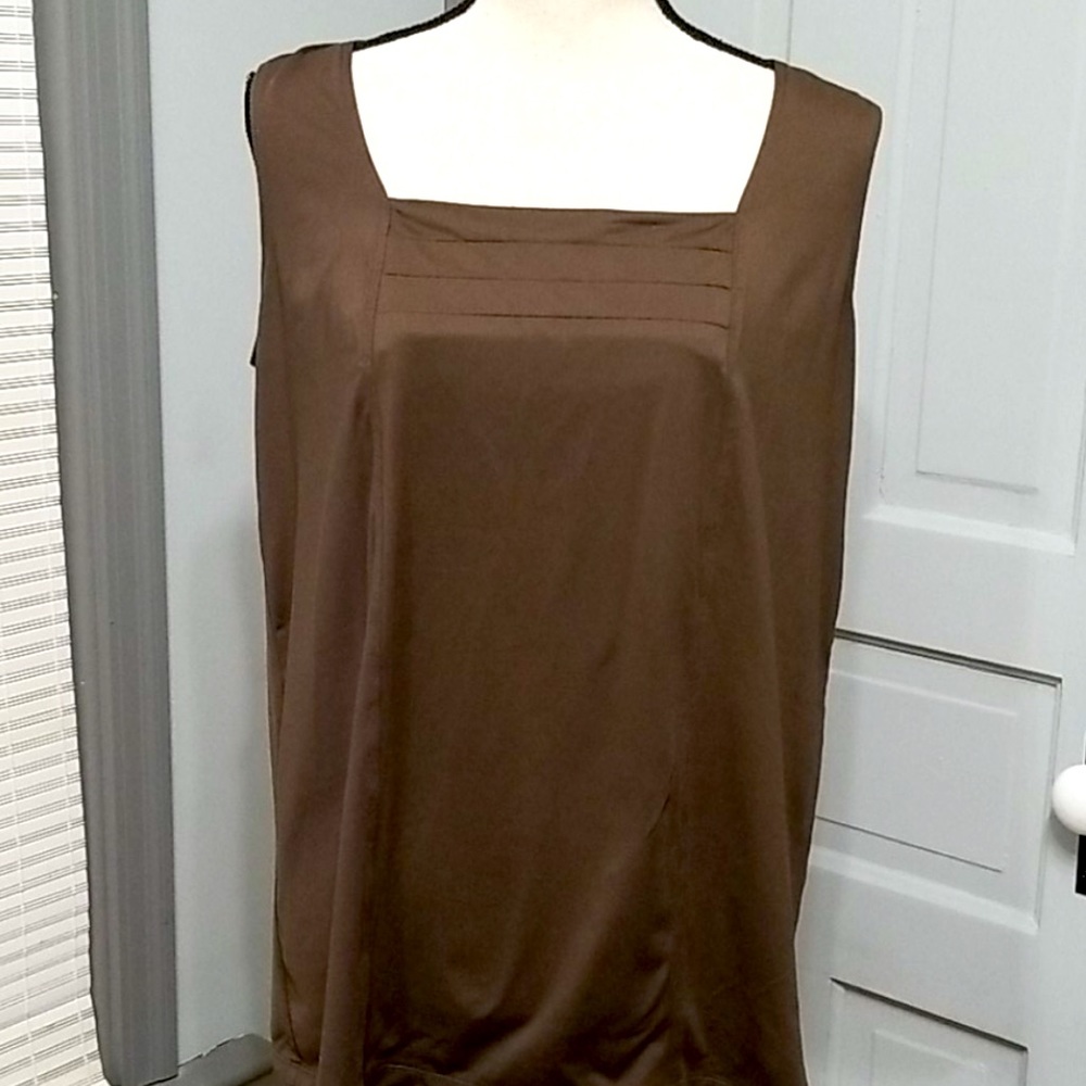 Lane Bryant Horizontal Pleated Sleeveless Top